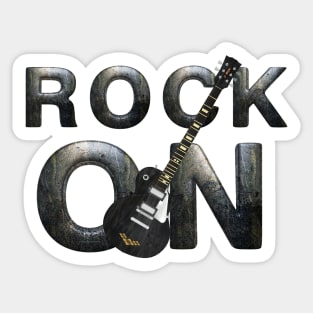 Rock Music Slogan Sticker